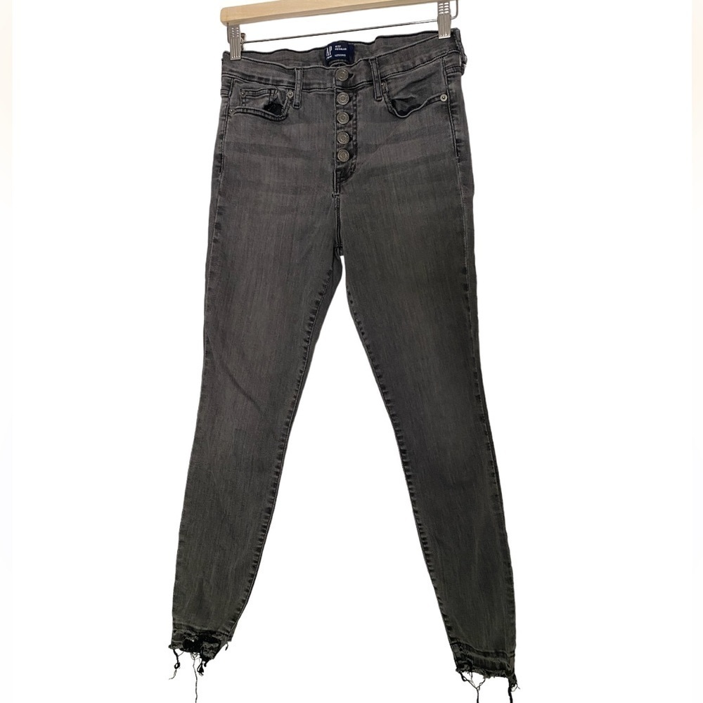 GAP GRAY BLACK LEGGING DENIM JEANS SIZE 4/27